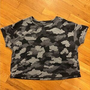 lululemon athletica Black and Gray Camouflage Tee